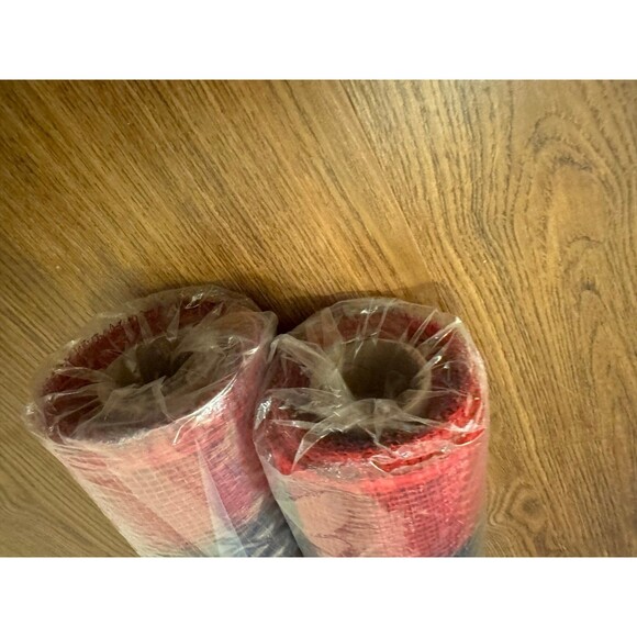 Holiday Time decorative mesh fabric  NWT in black & red plaid - Picture 4 of 4